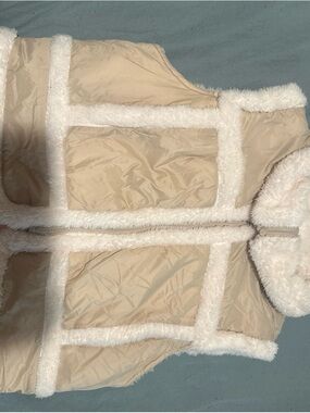 Stoosh Plush Faux Fur Puffer Jacket - Pale Pink